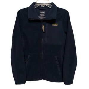 L.L. Bean Mountain Classic Windproof Fleece Jacket Women Small Navy Gorpcore Zip
